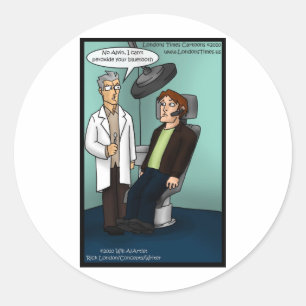 Sticker Rond Dentiste Peroxyde Bluetooth ? Cartes Cadeaux Drôle