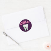 Sticker Rond Dentisterie amusante (Enveloppe)