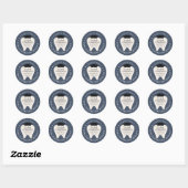 Sticker Rond  Dentistry School Tooth Graduation Thank You (Feuille)