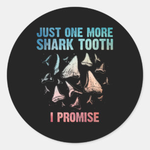 Sticker Rond Dents de requin cool Art pour hommes femmes Megalo