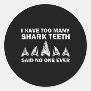 Sticker Rond Dents de requin cool Collector Don Dents de requin