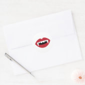 Sticker Rond Dents de vampire (Enveloppe)