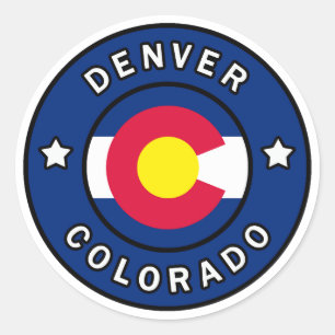 Sticker Rond Denver le Colorado