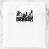 Sticker Rond Denver Skyline (Sac)
