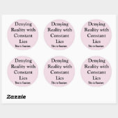 Sticker Rond Denying Reality (Feuille)