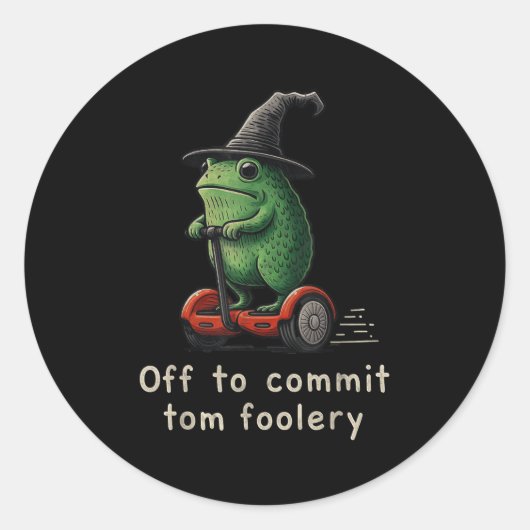 Sticker Rond Départ Pour Engager Tom Foolery Frog (Devant)