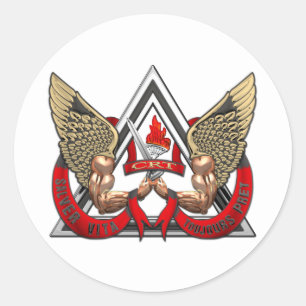 Sticker Rond Département de correction de Californie CRT