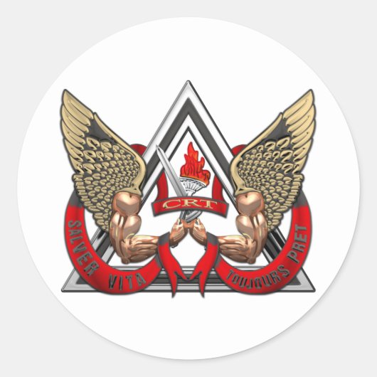 Sticker Rond Département de correction de Californie CRT (Devant)