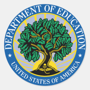 Sticker Rond Département de l'éducation des États-Unis