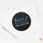 STICKER ROND DÉPLACEMENT EN NOUVELLE-ZÉLANDE KIWI PAUA (Enveloppe)