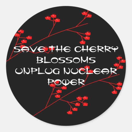 STICKER ROND DÉPLACER LA PUISSANCE NUCLÉAIRE (Devant)