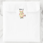 Sticker Rond Déplacer La Vache Drôle (Sac)