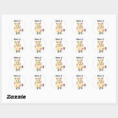 Sticker Rond Déplacez-le Vache Drôle (Feuille)