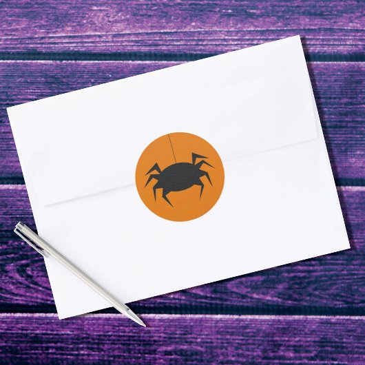 Sticker Rond Déplaisant Halloween Spider Black