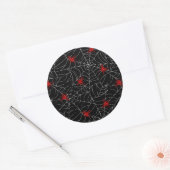 Sticker Rond Déplaisant Halloween Spider Web (Enveloppe)