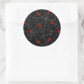 Sticker Rond Déplaisant Halloween Spider Web (Sac)