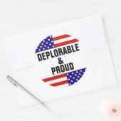 STICKER ROND DÉPLORABLE ET FIER (Enveloppe)