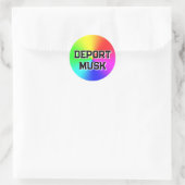 Sticker Rond DEPORT MUSK (vous pouvez modifier les mots) (Sac)