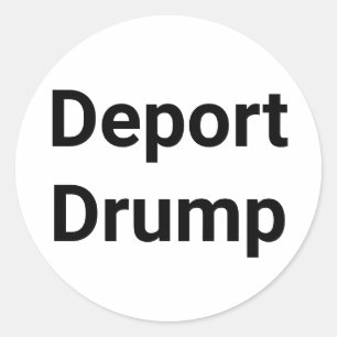 Sticker Rond Déporter Drump Comic Splash-Art Hankamer Artjunkha