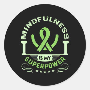 Sticker Rond Dépression anxieuse Pleine conscience Santé mental