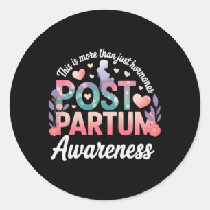 Sticker Rond Dépression post-partum Mère Maman Santé mentale ma