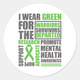 Sticker Rond Dépression suicidaire Prévention de la santé menta