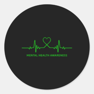Sticker Rond Dépression Suicide Sensibilisation à la santé ment