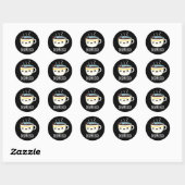 Sticker Rond Depresso Funny Sad Espresso Coffee Pun Dark BG (Feuille)