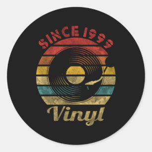 Sticker Rond Depuis 1999 Vinyl Record Collector Music