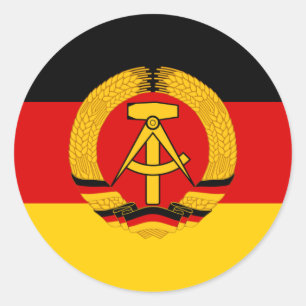 Sticker Rond Der RDA - drapeau de Flagge de la RDA (Allemagne