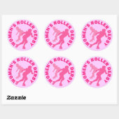 Sticker Rond Derby à rouleaux pour femmes (Feuille)