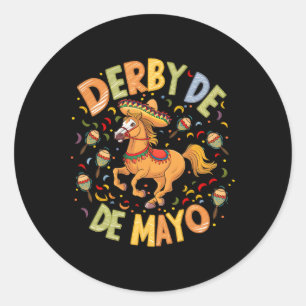 Sticker Rond Derby De Mayo Funny Cinco De Mayo Parti Mexicain