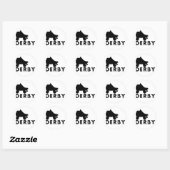 Sticker Rond derby : skullphabet (Feuille)