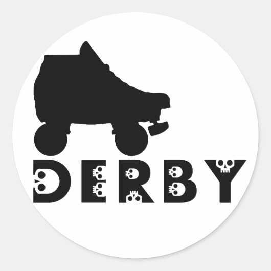 Sticker Rond derby : skullphabet (Devant)