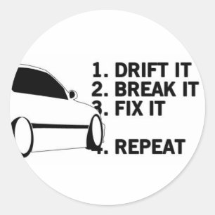 Sticker Rond Dérive
