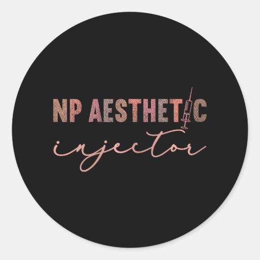 Sticker Rond Derm Nurse PA NP Esthétique Injector botox (Devant)