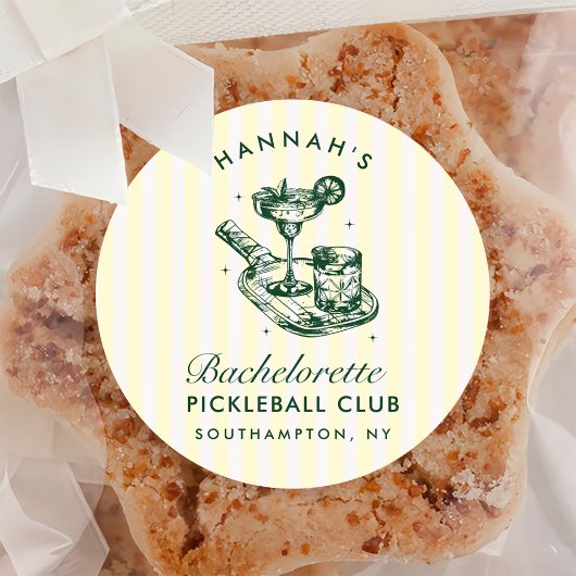 Sticker Rond Dernier balancement avant le week-end Pickleball B