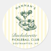 Sticker Rond Dernier balancement avant le week-end Pickleball B (Devant)