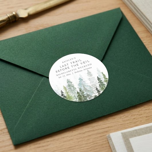 Sticker Rond Dernier Camping de la Forêt de Pins pour Enterreme