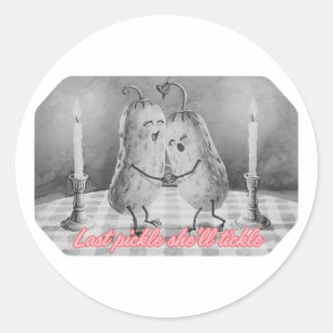 Sticker Rond Dernier Cornichon Qui La Chatouillera Enterremen