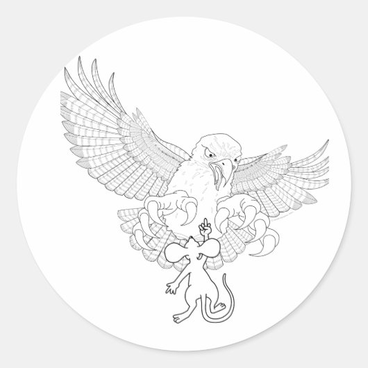 Sticker Rond Dernier grand acte de défi (Devant)