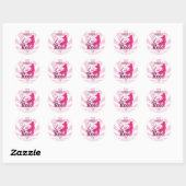Sticker Rond Dernier Rodéo Rose Vachette Rouge Nash Bash Enterr (Feuille)