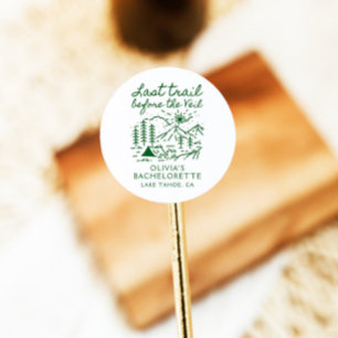 Sticker Rond Dernier Sentier Avant La Fête De Bachelorette Du V