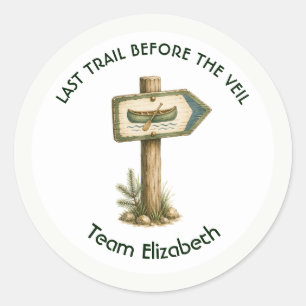 Sticker Rond Dernier sentier avant la mariée en canoë enterreme