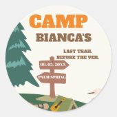 Sticker Rond Dernier sentier avant le camp de jeunes filles voi (Devant)