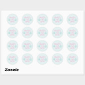 Sticker Rond Dernier Splash Seashell Beach Bachelorette Party (Feuille)
