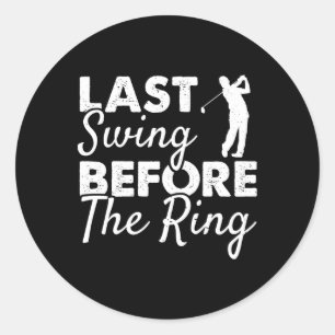 Sticker Rond Dernier Swing Avant La Bague - Golf De Groupe De M