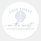 Sticker Rond Dernier Toast HAILEY Sur La Bachelorette Côtière (Devant)