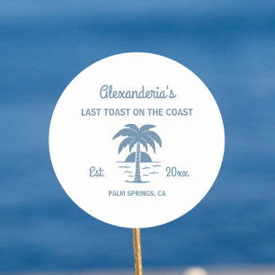Sticker Rond Dernier toast sur la plage