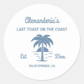 Sticker Rond Dernier toast sur la plage (Devant)